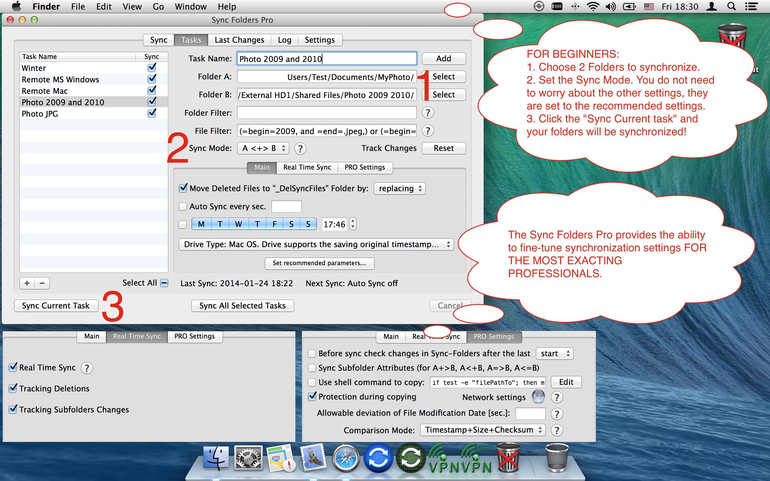 sync folders on mac